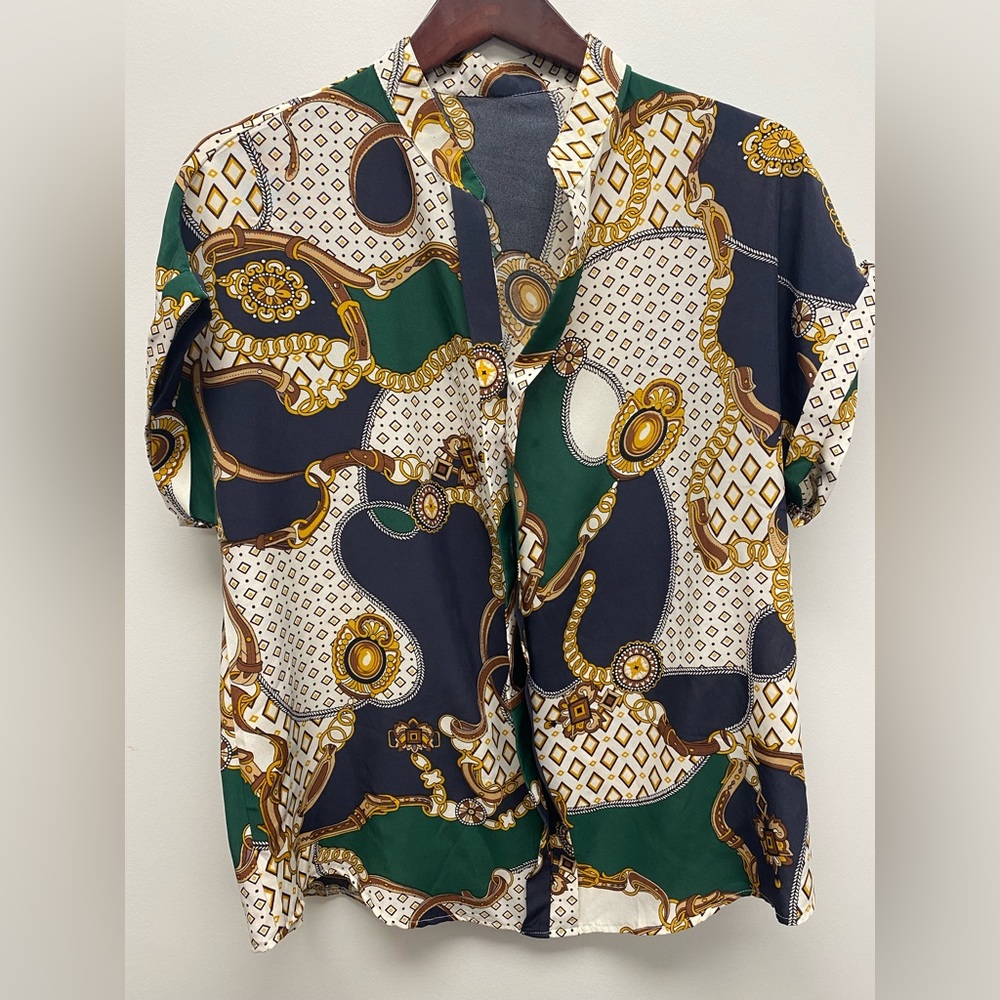 SHEIN Multicolor Patterned Blouse